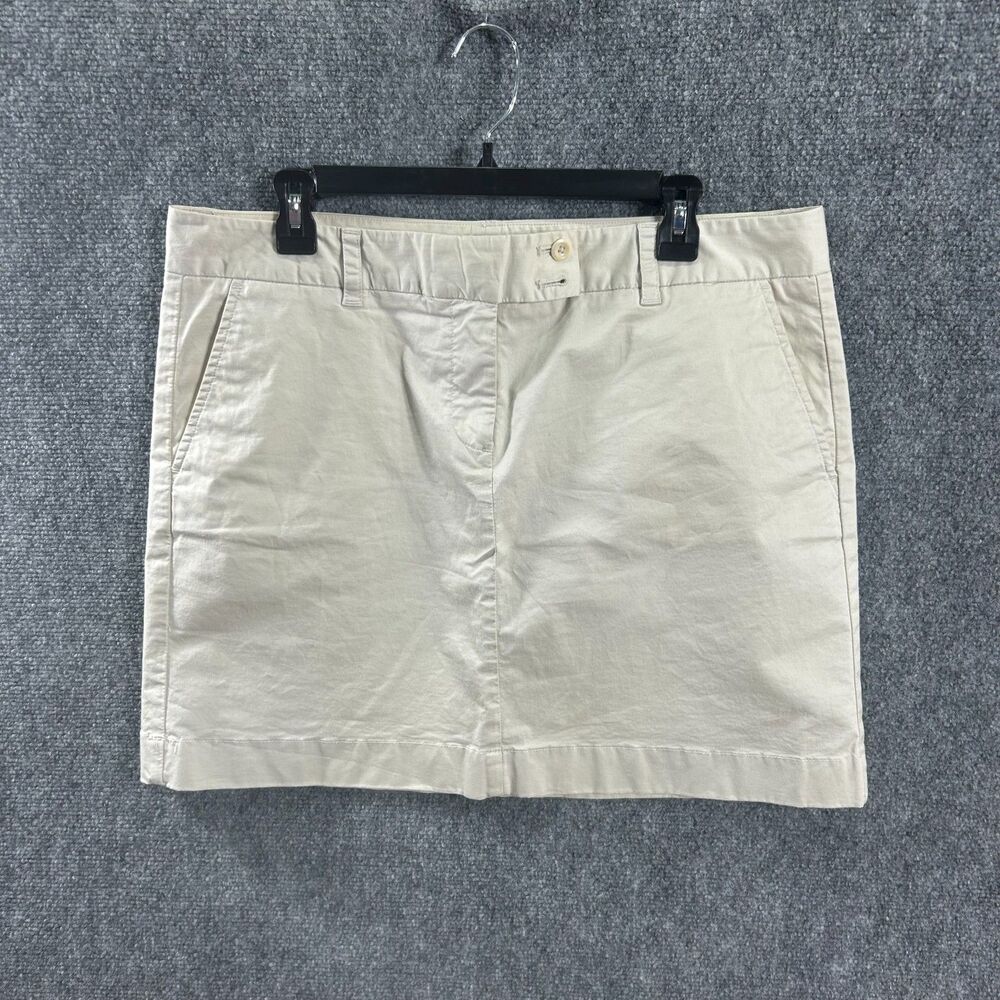 Vineyard Vines Chino Golf Skirt Khaki Mini Skirt Size 14 Summer Outings Preppy